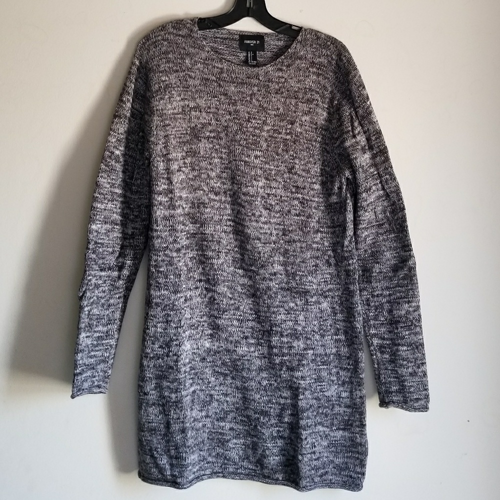 Men's longline knit pullover sweater